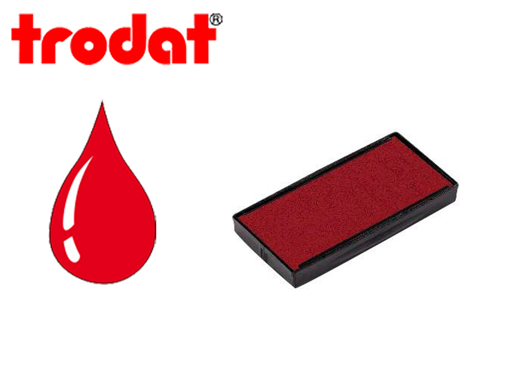 CASSETTE ENCRAGE TRODAT 6/4913C POUR TAMPON PRINTY 4913/4913T/4953 COLORIS ROUGE