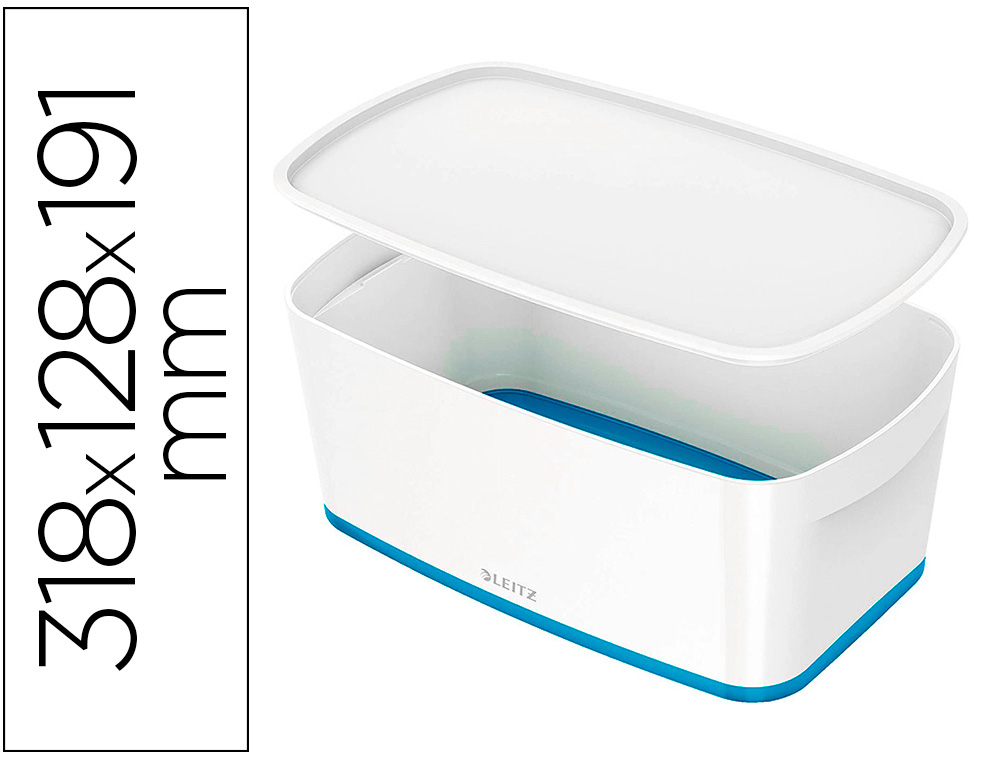 BAC RANGEMENT LEITZ MYBOX FORMAT A5 5L 318X128X3191MM   BLANC BLEU