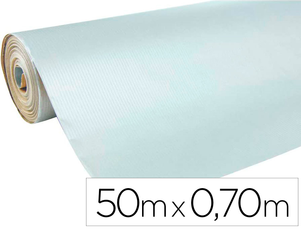 ROULEAU PAPIER CADEAU KRAFT VERG  AUX MOTIFS              CLAIREFONTAINE ARGENT 50M X   0,70M 60G.