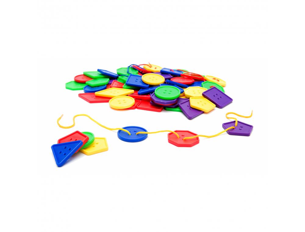 LOT DE BOUTONS A ENFILER LAP 120 PIECES DIAMETRE 5 CM 120  PIECES ET 10 LACETS