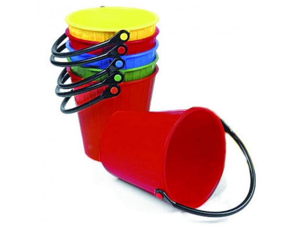 JEUX DE SABLE ET D EAU FAIBO SEAU EN PLASTIQUE INCASSABLE  DE PRODUITS RECYCLE ET        RECYCLABLE INCASSABLE 16X16