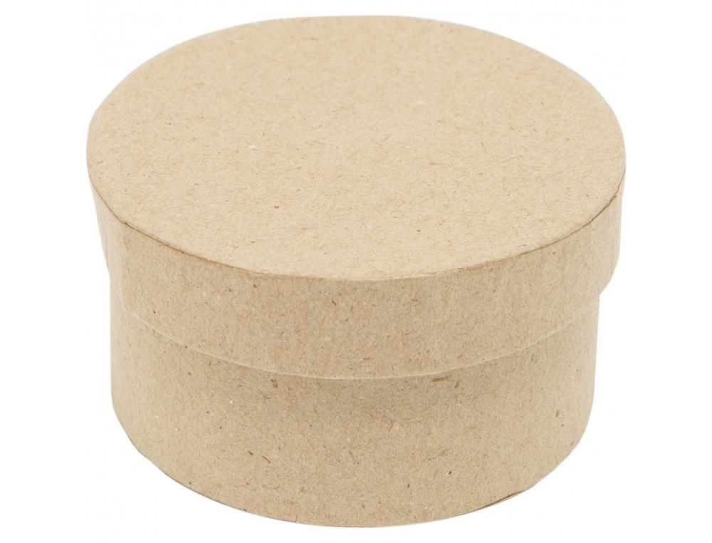 BOITE CARTON RONDE COUVERCLE INDEPENDANT DIAMETRE 9X5CM    COLORIS KRAFT LOT DE 10