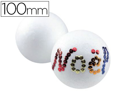 BOULE STYROPOR  DCORER DIAMTRE 100MM