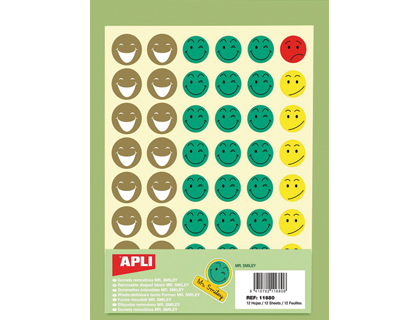 GOMMETTE SOURIRE APLI AGIPA REPOSITONNABLE POCHETTE 576 UNITS
