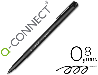 STYLO-FEUTRE Q-CONNECT OHP PEN PERMANENT POINTE MOYENNE MULTI-SUPPORTS CD/DVD PLASTIQUE COLORIS NOIR