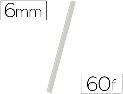 BAGUETTE RELIER EXACOMPTA SERODO DCOUPE ARRONDIE FACILITE INSERTION 60F PAISSEUR 6MM 297MM TRANSPARENT BOTE 25U