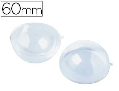 BOULE PLASTIQUE CULTURE CLUB 2000  DCORER DIAMTRE 60MM CRISTAL 10 UNITS