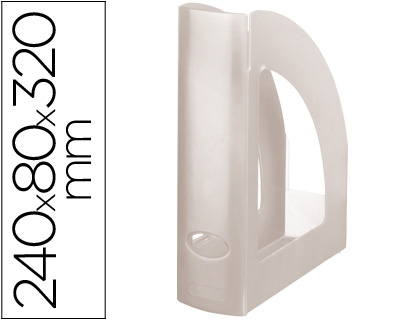 PORTE-REVUES Q-CONNECT POLYSTYRNE DOCUMENTS A4 OEILLET PRHENSION 250X80X320MM CRISTAL TRANSLUCIDE