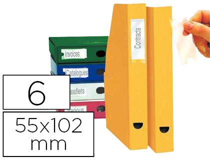 PORTE-TIQUETTES TARIFOLD 3L ADHSIF 55x102MM + BRISTOLS PRDCOUPS 6 UNITS